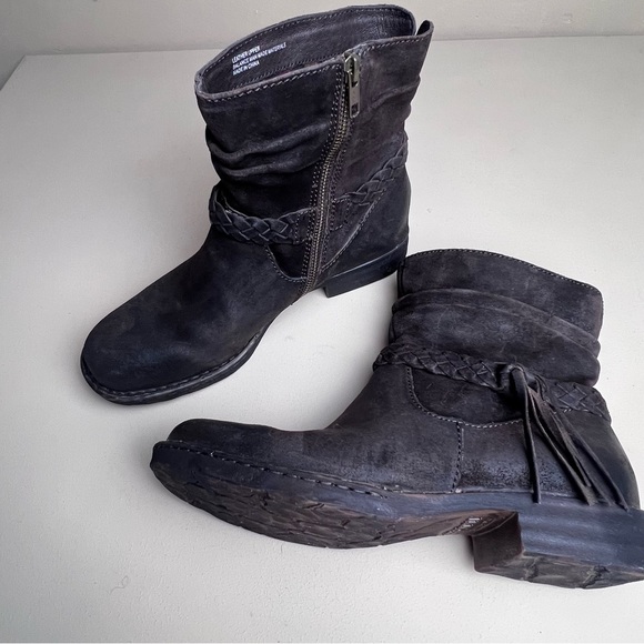 Born Cross Brown leather Ankle Boots with Fringe size 9 - Picture 7 of 16